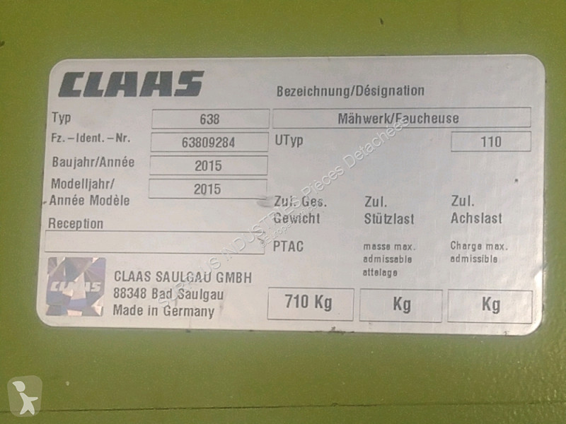 Pièces agricoles Claas DISCO 3050 PLUS