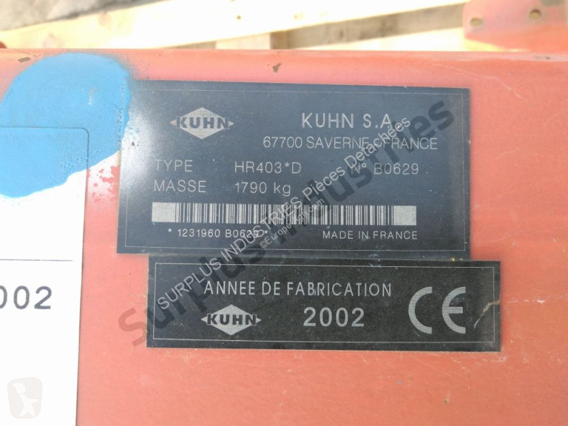 Díly pro zemědělství Kuhn HR 403 D
