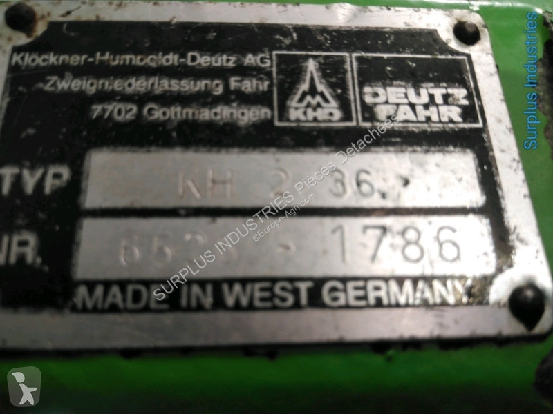 Díly pro zemědělství Deutz-Fahr KH 2.36