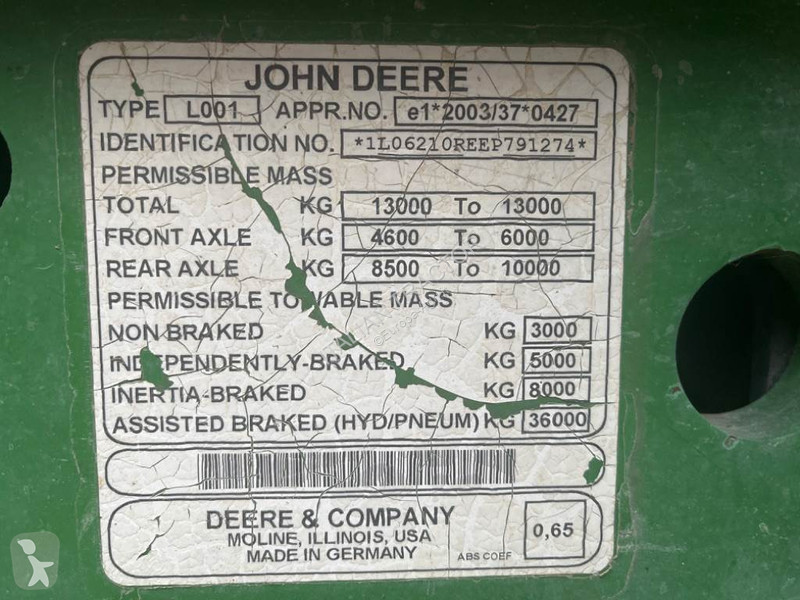 Tractor John Deere 6210 R AutoPower