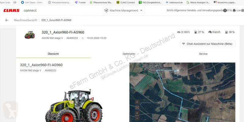 Landbrugstraktor Claas  Axion 960