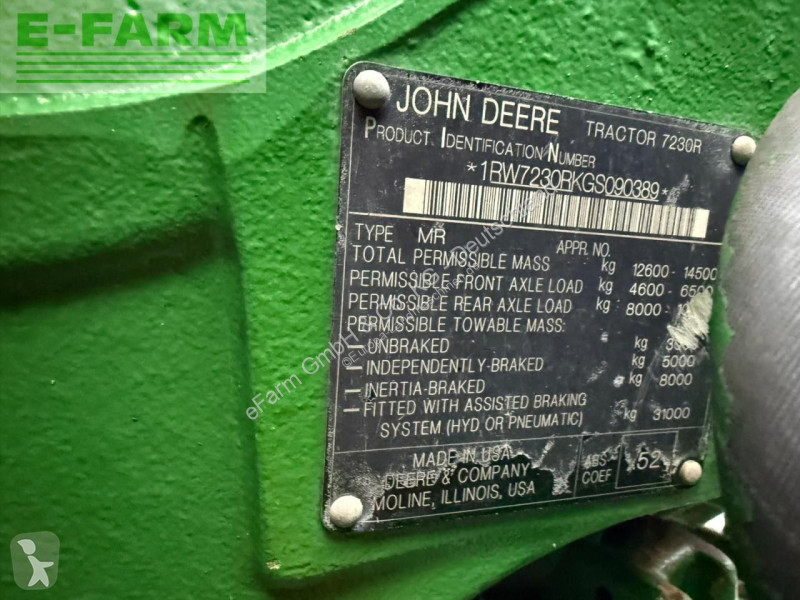 Lantbrukstraktor John Deere 7230R