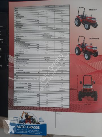 جرار زراعي Mitsubishi MT 26 / MTU 26 R  *...