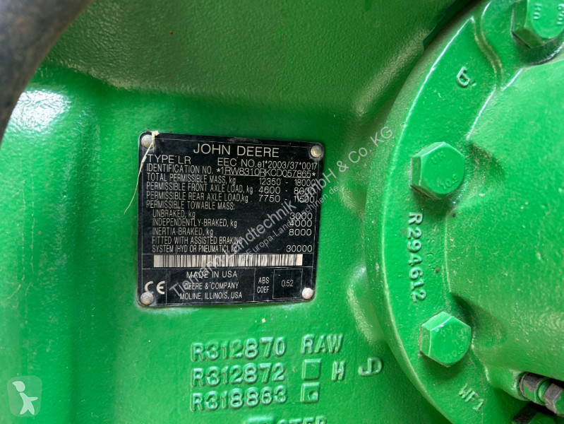 Tractor agrícola John Deere 8310R
