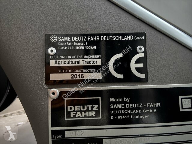 Deutz-Fahr Agrotron 7250 TTV VT52 Traktor tractor