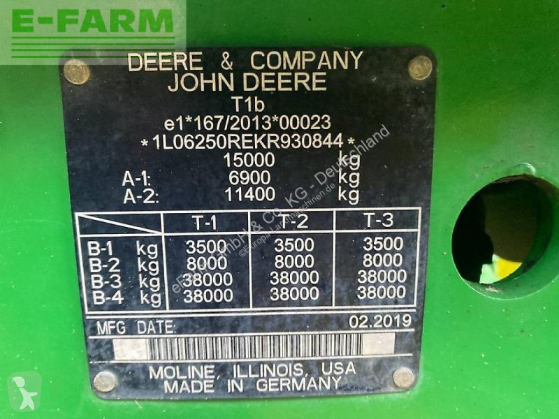 Landbrugstraktor John Deere  6250 r