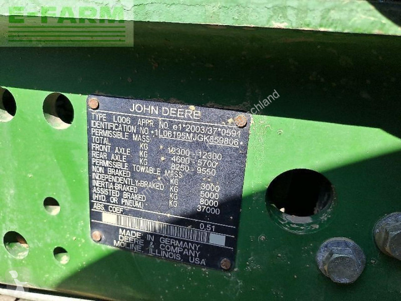 Landbrugstraktor John Deere  6195m