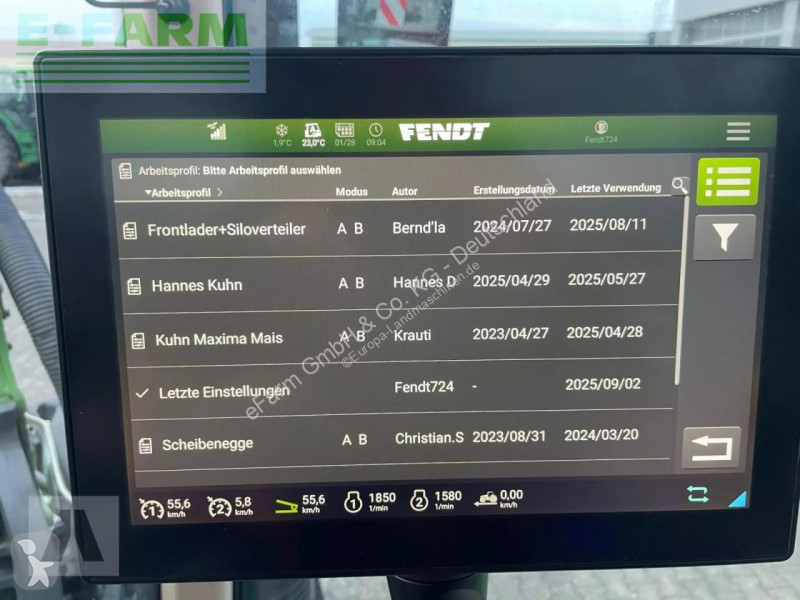 Landbrugstraktor Fendt  724 vario mit frontlader