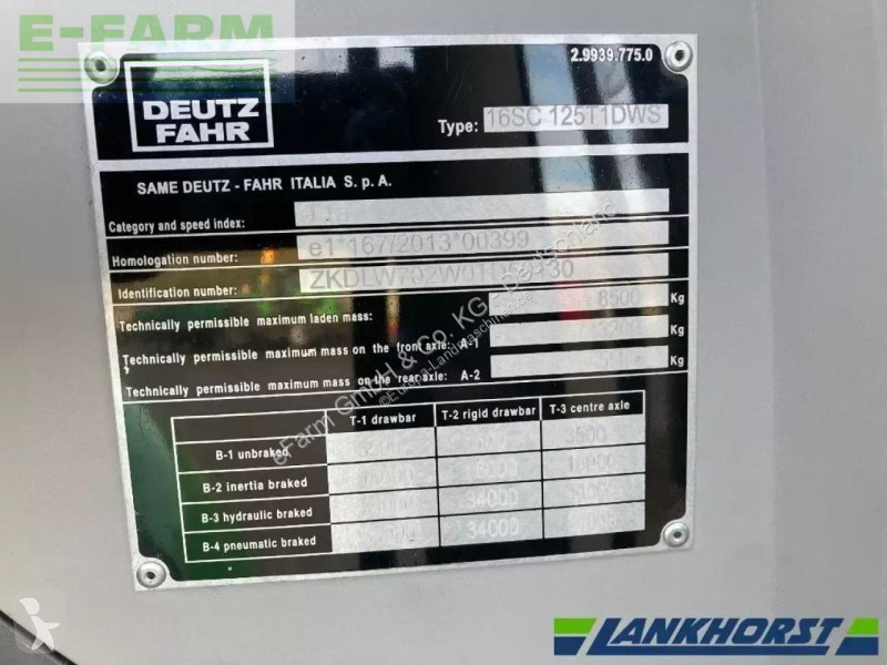 Landbrugstraktor Deutz-Fahr  6125 c rvshift