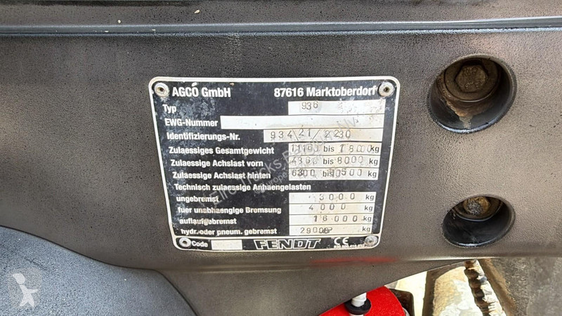 Landbrugstraktor Fendt 936 Vario (BELGIAN /...
