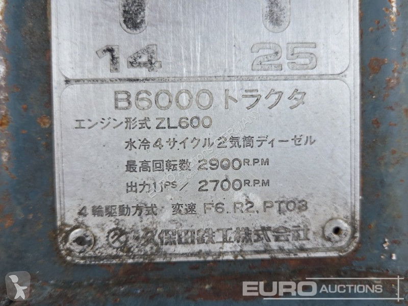 Tractor agrícola Kubota B6000