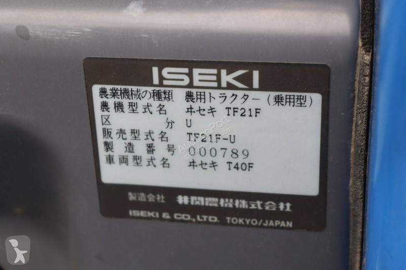 Tracteur agricole Iseki TF21F-U