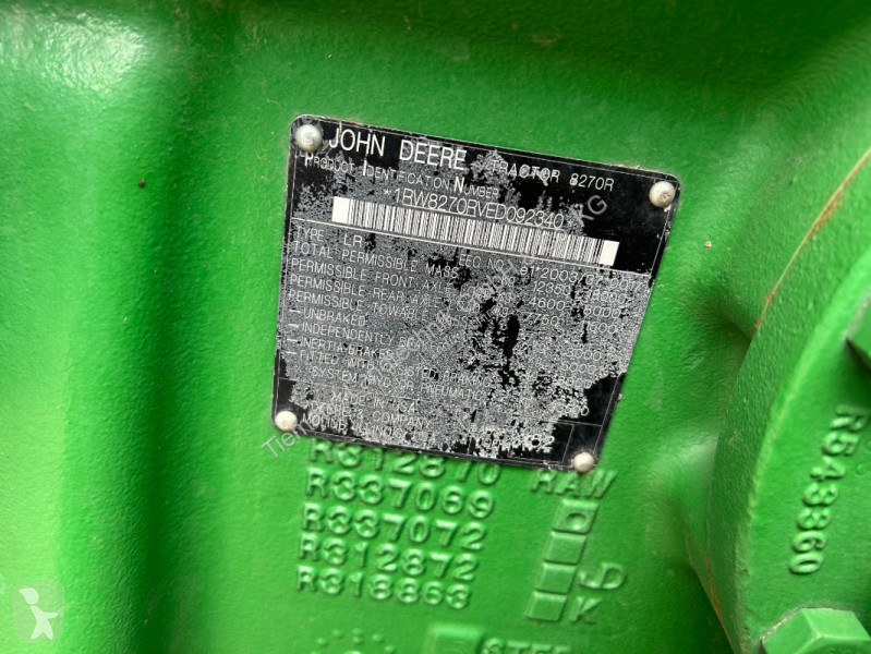 Tractor agrícola John Deere 8270R