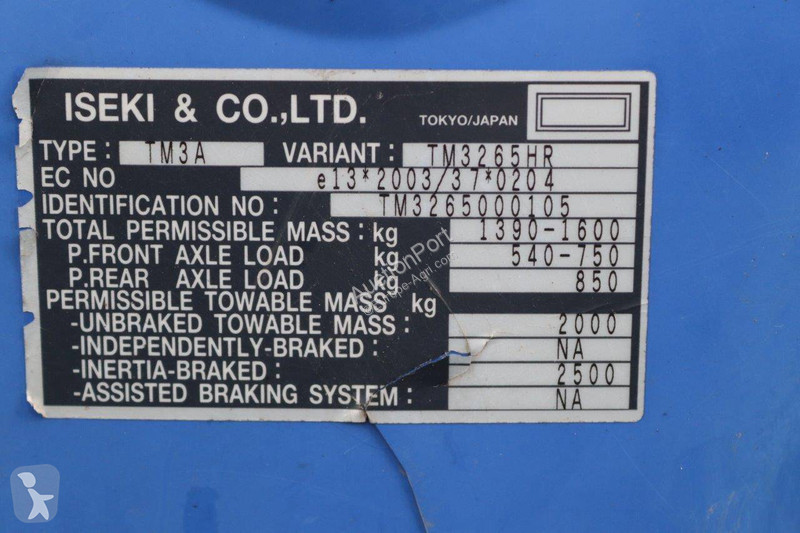 Tractor Iseki TM 3265