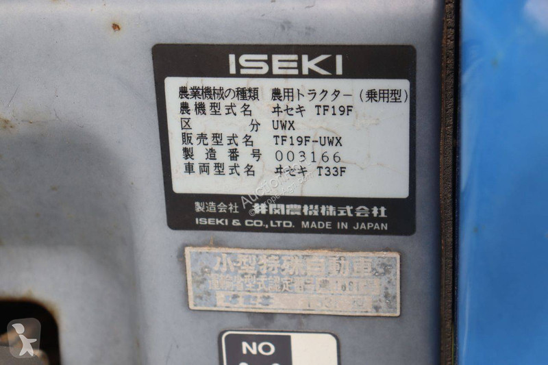 Tracteur agricole Iseki TF19F