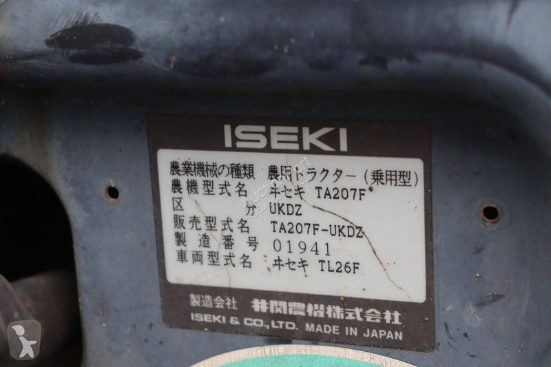 Tracteur agricole Iseki TA207F