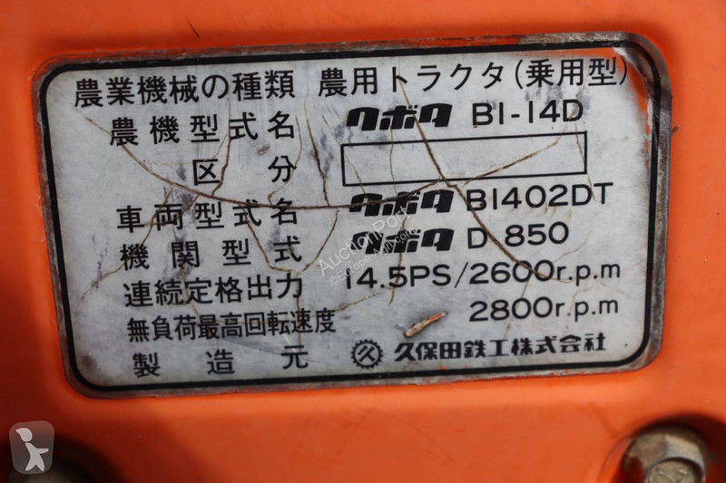 Landbrugstraktor Kubota B1-14 Bulltra