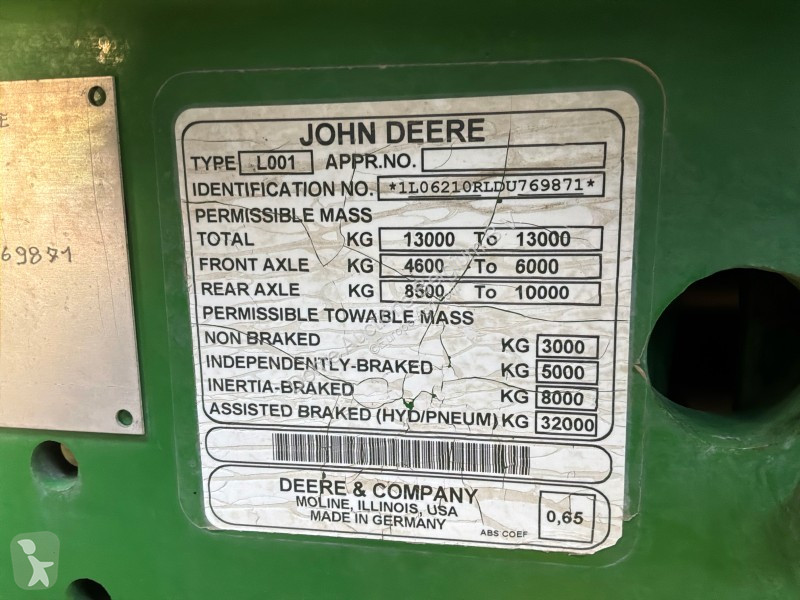 Tractor John Deere 6210R