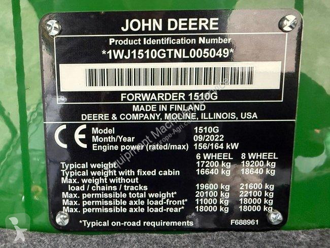 Ciągnik John Deere 1510G - CABINE TOURNANTE