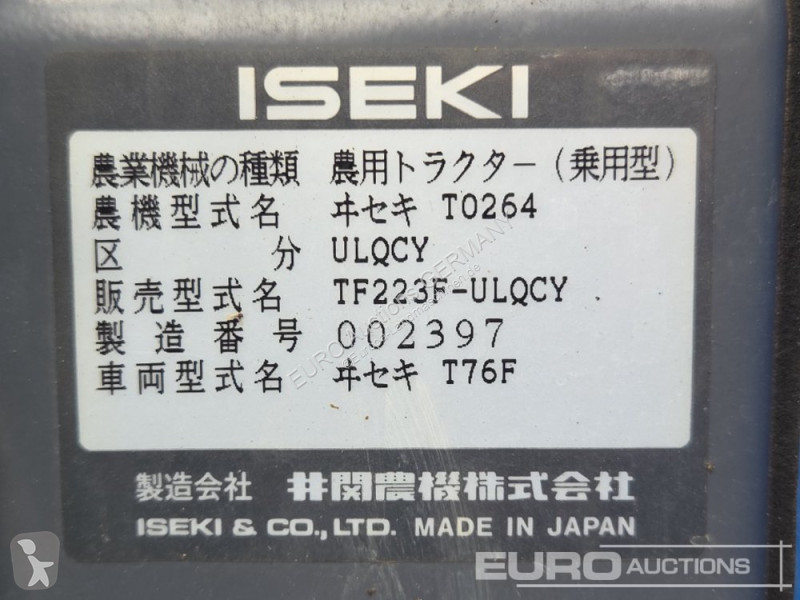 Tracteur agricole Iseki TF223F