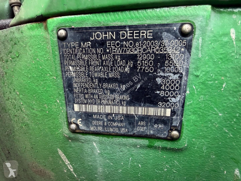 Tractor agrícola John Deere 7930 PowerQuad -...