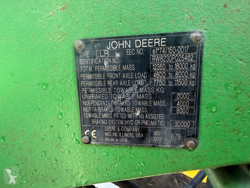 Tractor John Deere 8230 PowerShift - NO TLS