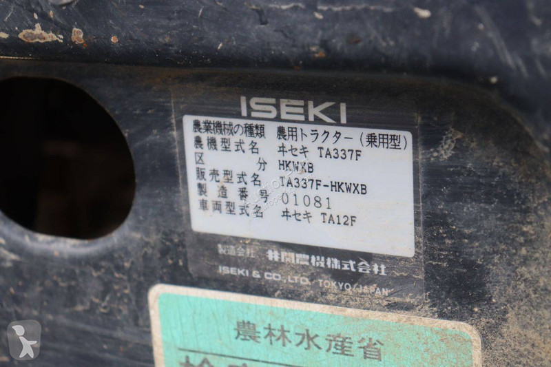 Tracteur agricole Iseki TA337F