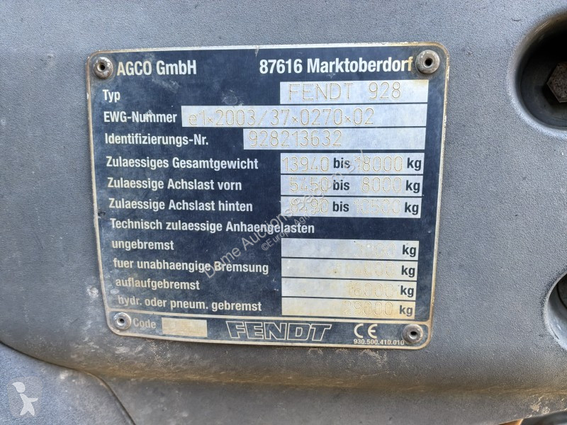 Tractor Fendt 928