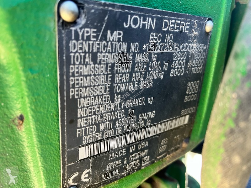 Tractor John Deere 7280R