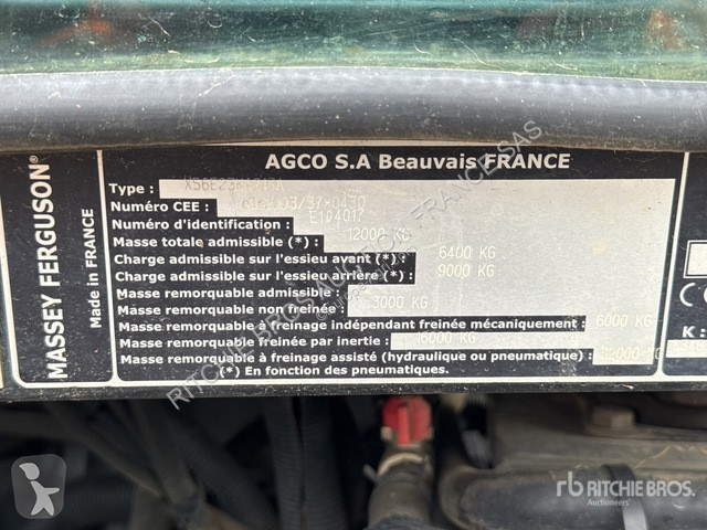 Tracteur agricole Massey Ferguson  7620 Dyna6