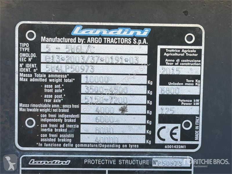 Tractor Landini 6175 DUAL POWER