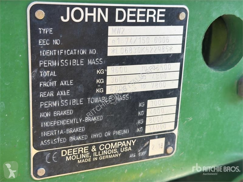 Tractor John Deere 6830 4WD Tractor