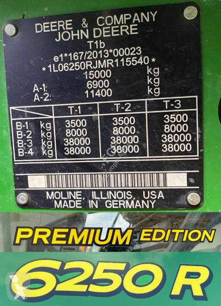 Lantbrukstraktor John Deere 6250R Premium...