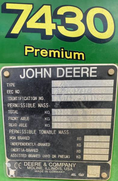Tractor agrícola John Deere 7430 Premium