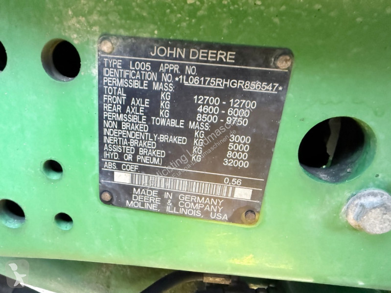 Landbrugstraktor John Deere 6175 R