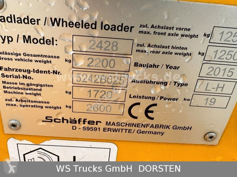 Schäffer 2428 SLT Fahrerschutzkabine , Gabel ,...
