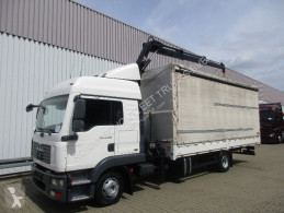 Vrachtwagen met huifzeil MAN TGL 12.240 BL 4x2 TGL 12.240BL 4x2, mit Kran Hiab 088 mit Funk