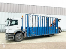 Mercedes flatbed truck Axor 1833 L 4x2 Axor 1833 L 4x2 Glastransporter mit Heckkran Palfinger PK12000, Funk
