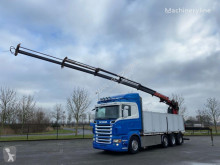 Camion plateau ridelles Scania R620 8x4 EURO 4 WITH HMF1823 -K5 CRANE KRAN