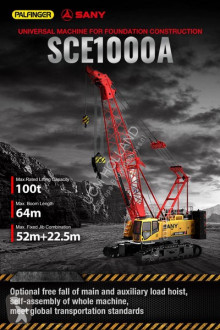 Grúa grúa sobre cadenas SANY SCE1000A