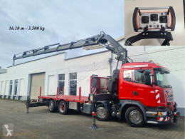 Caminhões estrado / caixa aberta Scania G 450 LB /8x2/6 HL G 450 LB / 8x2/6 Fassi Kran 660RA.226, 16,1 m - 3.500 kg, Funk