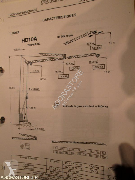 Grua  POTAIN hd 10 a