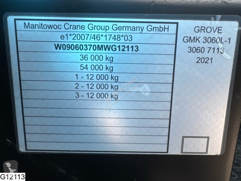Jeřáb Grove GMK3060L-1 6x6, 60.000 kg, 48 m