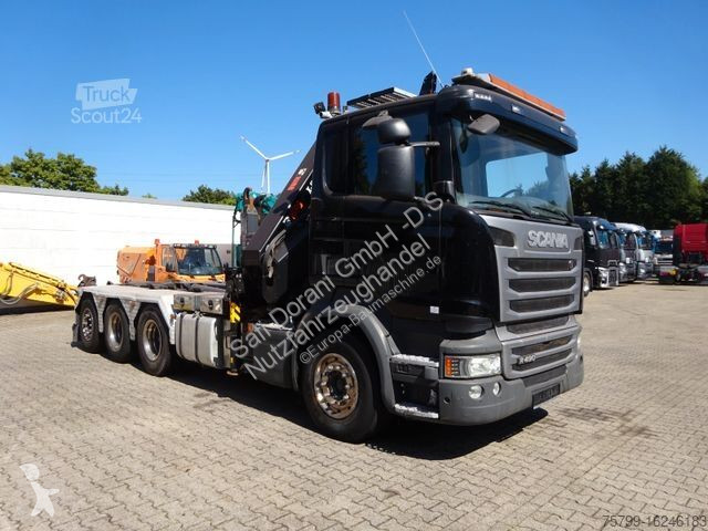 Camion Scania R490 Abroller + HIAB 302E-6...