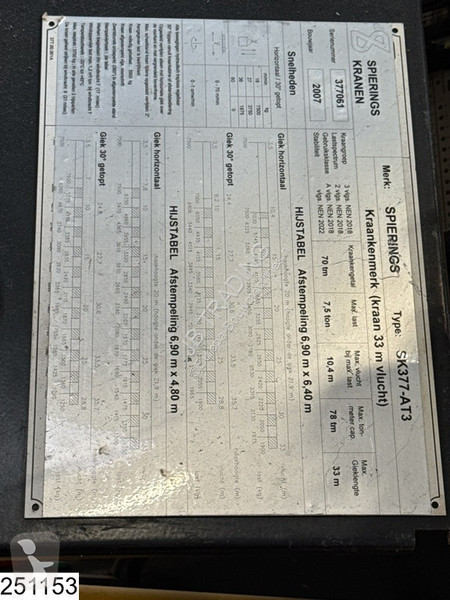 رافعة Spierings SK377-AT3 6X4, Spierings, EURO 3