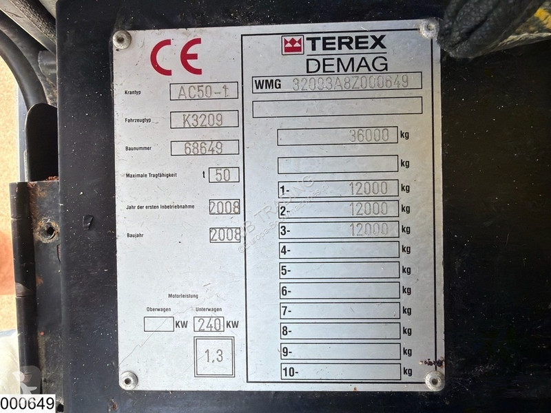 Kran Terex AC 50 6x6, 50.000 kg, 40 m