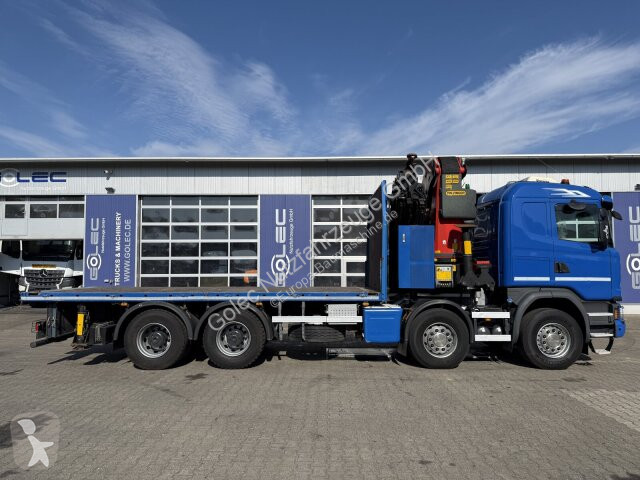 شاحنة Scania G450 8x4 Pritsche mit Kran...