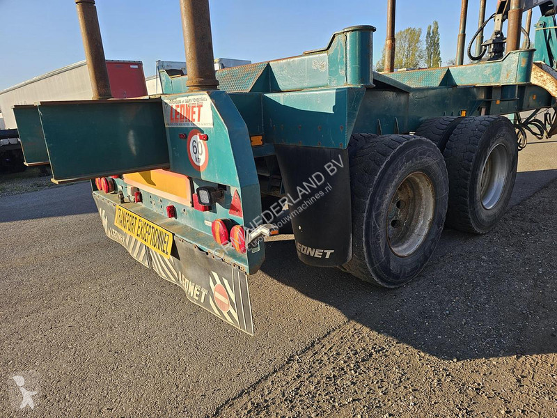 نصف مقطورة  TB 18 - WOOD TRAILER WITH CRANE -...