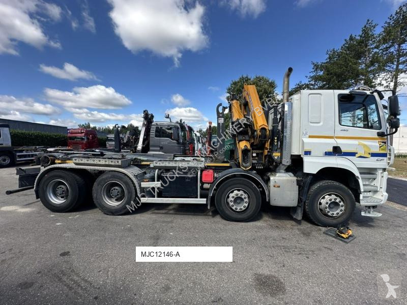 Grua DAF CF 480 8x4 HOOKLIFT + CRANE (19m!)...