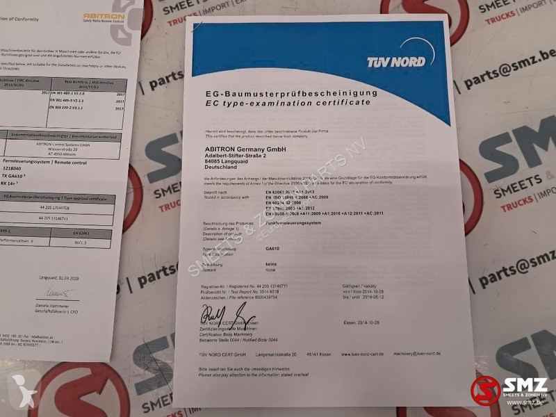 Кран  Afstandsbediening autolaadkraan TX GA610...